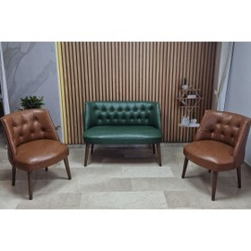 Resim Azra Aksesuar Deri Çay Seti Koltuk Takımı - Bekleme Salonu - Cafe Mobilya - Ofis Mobilya - Balkon Mobilya 