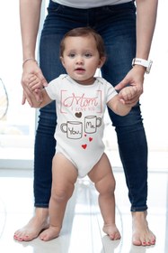 Resim Genel Markalar I Love You Mom Desenli Kısa Kol Unisex Body 