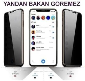Resim Iphone 7 Plus Hayalet Ekran Privacy Gizlilik Tam Kaplayan Kırılmaz Koruyucu Cam Siyah 