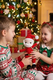 Resim LilJoy Amigurumi Örgü Oyuncak Uyku Arkadaşı Noel Baba 