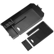 Resim Anjiexun Araba Orta Konsol Kol Dayama Saklama Kutusu Ekleme Düzenleyici Tepsi 