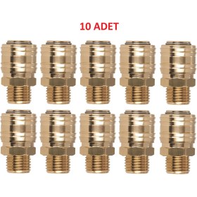 Resim Mab Stoper Erkek Gövde 3/8" 10 Adet (Stoper Erkek Hava Jakı) (Kompresör Uç) (Hava Valfi) 