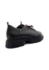 Resim Venüs 2553801k Kadın Hakiki Deri Lastik Bağ Kalın Taban Günlük Ayakkabı Siyah 