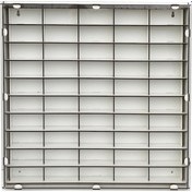 Resim Beyaz Şeffaf Kapaklı Ahşap Hobi Oyuncak Araba Rafı 