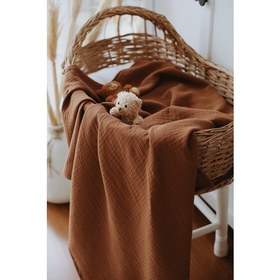 Resim Tarkito Organic Çikolata Kahvesi 4 Kat Müslin Xxxl Bebek & Çocuk Battaniye 125X95CM 