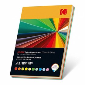 Resim Kodak A4 Renkli Fotokopi Kağıdı 230GR-100 Adet - Karışık 10 Renk 