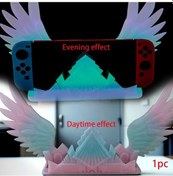 Resim Cloud011 Gece Parlayan Gökkuşağı Nintendo Switch Ayarlanabilir Kanatlı Stand Ve Taşınabilir Organizer 