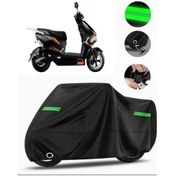 Resim Sunshine011 Siyah Arora Zr7 Uyumlu Motosiklet Brandasi Reflektörlü Kilit Uyumlu Uv Koruma Su Gecirmez Motor Örtüsü 