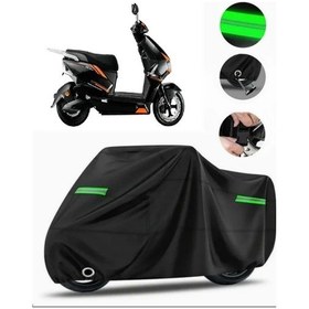 Resim Sunshine011 Siyah Arora Zr7 Uyumlu Motosiklet Brandasi Reflektörlü Kilit Uyumlu Uv Koruma Su Gecirmez Motor Örtüsü 