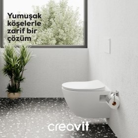Resim Terra Duroplast Yavaş Kapanan Klozet Kapaklı Beyaz Set 