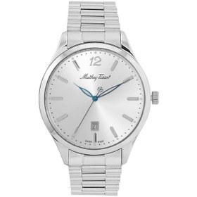 Resim Mathey Tissot H411mas Swiss Made Çizilmez Safir Cam Metalik Erkek Kol Saati 