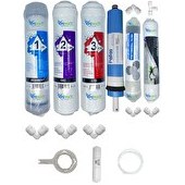 Resim Pemax Water Solutions Kapalı Kasa Su Arıtma Cihazları STD 6'lı Pallas Mebran Şeffaf Mineral-Gümüş İyon Tatlandırıcı 