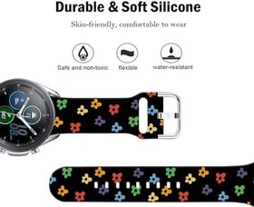 Resim Desen Baskılı Bantlar Samsung Galaxy Watch 7/FE/6/5/4 40 mm 44 mm/Galaxy Watch 6 Classic 47 mm 43 mm, 20 mm Yumuşak Silikon Kayış Bileklik Erkek Kadın ile Uyumludur. 