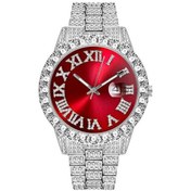 Resim Kırmızı Lüks Roma Ölçekli Takvim Hipster İzle Erkek İş Saati Zarif Yuvarlak Parça İzle Hediye 