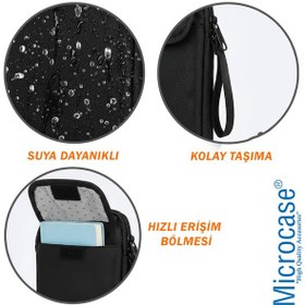 Resim Microcase 9 Bölmeli Küçük Kablo Organizeri Stylus Pen Akıllı Kalem Slotlu Al5389 Diğer 