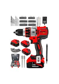 Resim Dragro Alman DRG-18XXR 18 V Darbeli 5 Pilli K Bakır Sargı Çelik Mandren Şarjlı Matkap Akülü Vidalama 