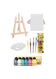 Resim Mini Şövale Artdeco Akrilik Boya 6x75ml Başlangıç Seti 