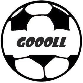 Resim habune Goooll Futbol Topu Sticker 10 X 10 Cm 