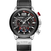 Resim Hanyang Gümüş Siyah L Lıge Gündelik Iş Kronograf Su Geçirmez Paslanmaz Çelik Izle Erkekler Yeni Lüks Moda Erkekler Kuvars Saatler Horloges Mannen + Kutu (Yurt Dışından) 