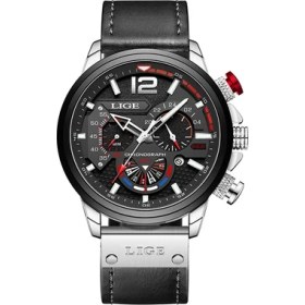 Resim Hanyang Gümüş Siyah L Lıge Gündelik Iş Kronograf Su Geçirmez Paslanmaz Çelik Izle Erkekler Yeni Lüks Moda Erkekler Kuvars Saatler Horloges Mannen + Kutu (Yurt Dışından) 