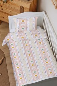 Resim Organik Çarşaflı Bebek Nevresim Takımı (100x150) - Şirin Kahramanlar 100 x 150 