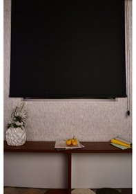 Resim Siyah Düz Etek Dilimsiz Ferme Blackout P-5000 Zebra Stor Güneşlik Perde 