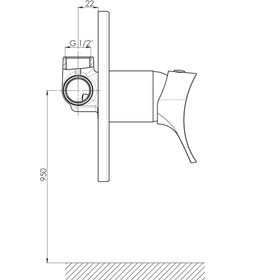 Resim Florus Ankastre Duş Bataryası Krom Mad170 Gpd 