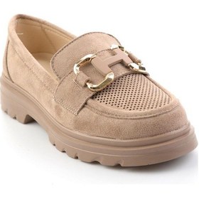 Resim Bambi Vizon Kadın Loafer Ayakkabı K01536104772 Vizon 