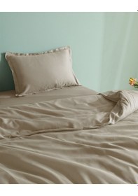 Resim Madame Coco Crep Tek Kişilik %100 Pamuk Düz Nevresim Takımı - Bej 8684427192108 Ekru 