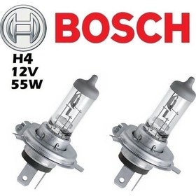 Resim Bosch H4 12V 60\u002F55W Far Ampülü 2 Adet Set 