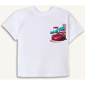 Resim DeFacto %100 Pamuk Cars Tişört Erkek Bebek H8151A526HS 