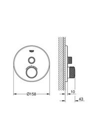 Resim Grohe Grohtherm Smartcontrol Termostatik Ankastre Duş Bataryası - Bakır 