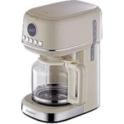 Resim Berghoff Gem Retro Filtre Kahve Makinesi – 900 W, 1, 5 L Cam Demlik | Vanilya Krem 
