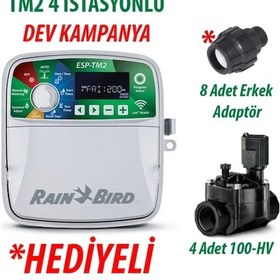 Resim Rain Bird Tm2-4 İstasyonlu Kontrol Ünit. Ve 4adet 100hv Vana Seti 