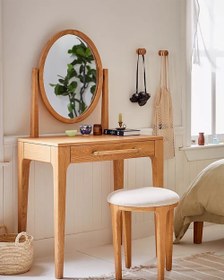 Resim Ada Makyaj Masası - Amerikan Meşe 