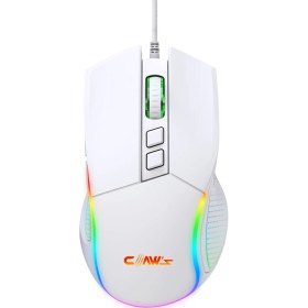 Resim Claw's Crossfire V1 12800 Dpi Full Wide RGB Özel ABS Doku & Claw's Reflex Örgü Kablolu Gaming Mouse - Beyaz 