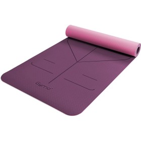 Resim Gymo Hizalamalı 6mm TPE Yoga Matı Pilates Minderi Mürdüm 