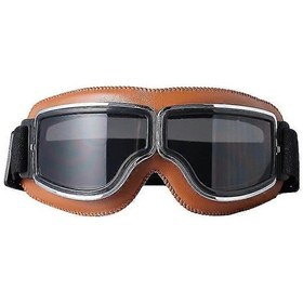 Resim Retro Motosiklet Gözlükleri Deri Pilot Kask Gözlükleri Uv400 Vintage Klasik Gözlükler Scooter Motosiklet Bisiklet Güneş Gözlüğü Bisiklet Gözlükleri B 