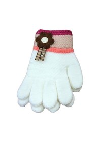 Resim Kitti 3-6 Yaş Kız Çocuk Örme Eldiven K25220-02 Ekru 
