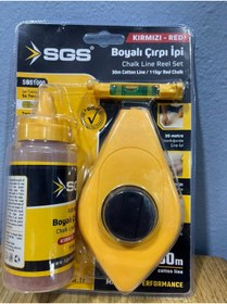 Resim Veka SGS Boyalı Çırpı İpi Seti 30m + 115gr Kırmızı Toz Boya | Su Terazili | SGS1000 
