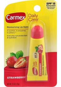 Resim Carmex SPF15 Çilekli Dudak Bakım Kremi 10 G 