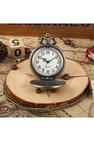 Resim keyfim shop Kişiye Özel Retro Balık Kabartmalı Quartz Köstekli Saat 