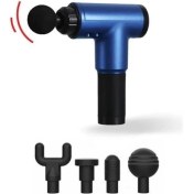 Resim Kuzgun Ticaret 4 Başlıklı 6 Seviye Hız Ayarlı Vurmalı Kas Yoğurmalı Titreşimli Masaj Tabancası Aleti ( Lisinya ) 