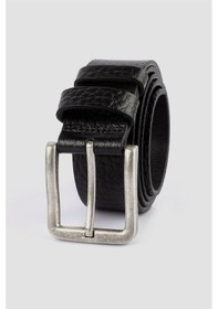 Resim Tudors Erkek %100 Hakiki Deri 4 Cm Spor Siyah Kemer-24601 Siyah 