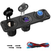 Resim Synodicmonth Pd3.0 Ve Qc3.0 Usb Araç Şarj Cihazı/çakmak Paneli 12v/24v 200w Anahtarlı Çakmak Soketi Araba, Tekne, Karavan, Kamyon İçin 