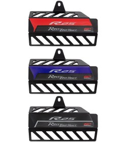 Resim GP Kompozit Yamaha R25 2016 - 2024 Uyumlu Egzoz Koruma Kapağı Siyah 