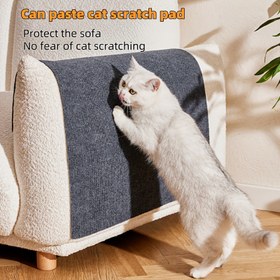 Resim Dayanıklı Kedi Tırmalama Pedi - Kendinden Yapışkanlı, Kesilebilir, Dağınıklık Oluşturmayan Koltuk Koruyucu, Sentetik Lif, Kendin Yap Kedi Tırmanma Matı, Mobilyaları Çiziklerden Korur 