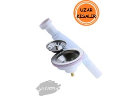 Resim Wuvera Çöpmak Lavabo Sifonu Geniş Ağızlı Lavabo Gider Borusu 