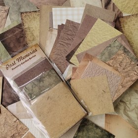 Resim Vintage Desenli Yazılabilir Dekoratif Kağıt - 60 Yaprak Paketi, DIY Scrapbooking ve Günlük Tutma Malzemesi 