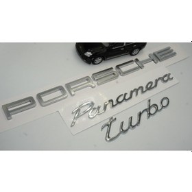 Resim Porsche Panamera Turbo Bagaj 3M 3D ABS Yazı Logo Amblem Seti 